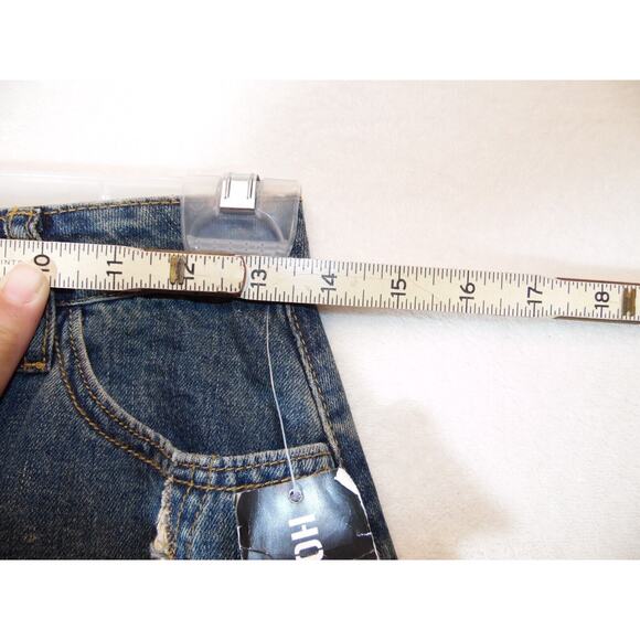 Hot Topic Skirt Juniors XS Social Collision Frayed Star Denim Maxi Pockets‎ NWT - Picture 6 of 10